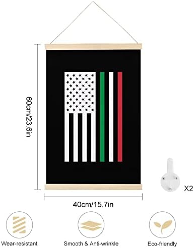 Nudquio American Italy Flag Flag מגנטי מסגרת קיר קיר קיר תלות תמונות אמנות לתמונות לקישוט הבית