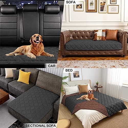 Sunnytex אטום למים ומיטת כלבים הפיכה כיסוי שמיכת חיות מחמד ספה, ספה כיסוי ספה מגן מזרן מגן ריהוט לכלב, חיית