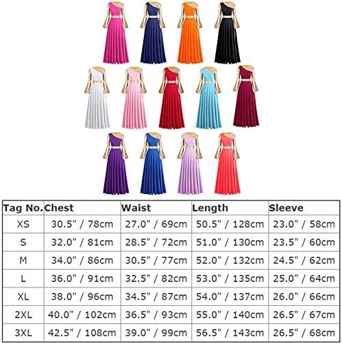 נשים מתכתית צבעית צבעית ליטורגית שמלת ריקוד פעמון שרוול ארוך שרוול ארוך לבגדי ריקוד לירי כנסיית גלימה תלבושת