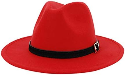 כובעי חורף, רטרו וינטג 'כובע פנמה אופנה שופע כובע פדורה לנשים, כובעי פדורה אלגנטיים אלגנטיים רחבים צמר