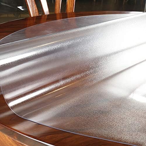 מגן על כיסוי שולחן PVC חלבית, רפידות שולחן ללא החלקה לשולחן פינת אוכל עגול כרית שולחן ויניל ללא ריח D140 סמ.