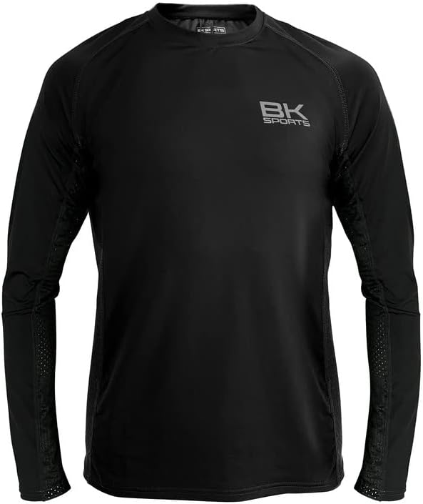 BK Sports במבוק של שרוול ארוך שרוול ארוך חולצות- צוואר צוואר