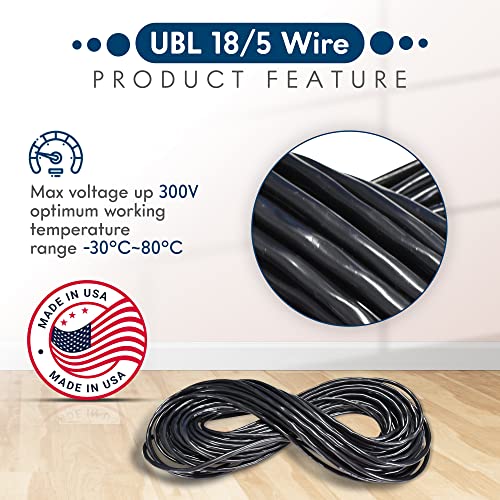 UBL 18/5 חוט חשמלי לרכב - 18 כבל AWG תקוע - כבל LED מתח נמוך גמיש - הבחירה הטובה ביותר להפעלת סירנות או סרגל אור גבוה