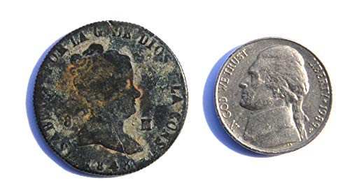 1843 ES ספרד איזבל II חוקתית 8 מטבע מרבדיס קנס