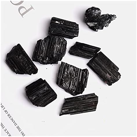 טבעי שחור שחור טורמלין באיכות גבוהה אבן קריסטל סלע מינרל רייקי ריפוי אבן דיו קישוט ביתי אוסף מתנה משופעת רוחות רעות כסף ציור