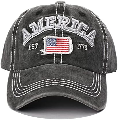 ספורט חורים שחוקים דגל כובעי שמש שטופים וכובעי בייסבול עם כובעי בייסבול של נשים אמריקאיות של נשים חיצוניות של