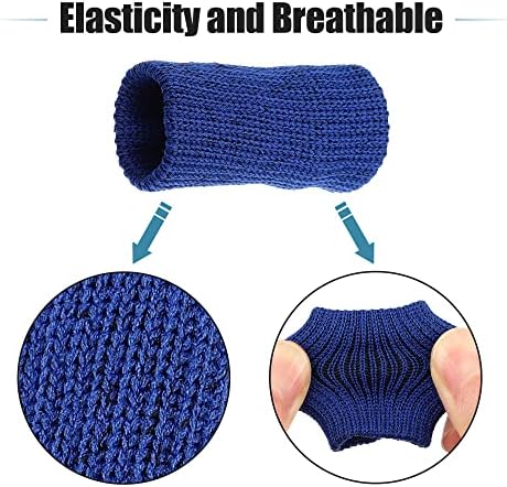 40 יחידות לנשימה אצבע שרוולים, אגודל פלטה תמיכה אלסטי דחיסת מגיני עבור מרגיע כאב דלקת הדק אצבע, כחול