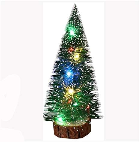 עץ חג מולד מלאכותי קטן ומלאכותי מנורה לפני תאורה ליבה עץ אביזר עץ מיניאטורה ריאליסטית ריאליסטית עץ אורן שולחן צמחי