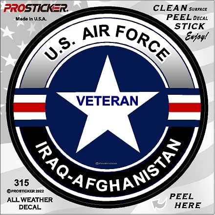 Prosticker 315 4 חיל האוויר של ארצות הברית עירק מדבקה ותיקה אפגניסטן