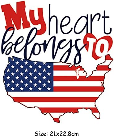 דגל אמריקה יום עצמאות ברזל על טלאי העברת חום אפליקציות רחיצות מדבקות מדבקות מדבקות לטרניוט חולצת טריקו מעילי מעילי