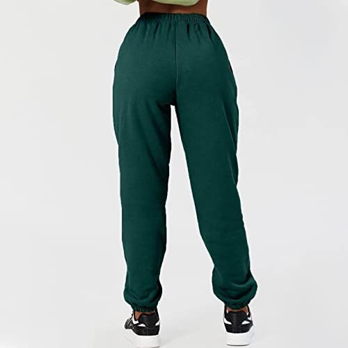 מכנסי טרנינג של נשים GUMIPY עם כיסים בתוספת גודל נתיב צבע מוצק מכנסי טרקלין אימון אימון יוגה מחודדת ג'וג'ר פעיל