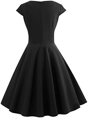 שמלת נדנדה של נשים עטיפת נשים 50s שמלות רוקבילי וינטגיות צבעוניות רטרו רטרו שנות ה -50 שמלות מסיבת קוקטייל משובצות