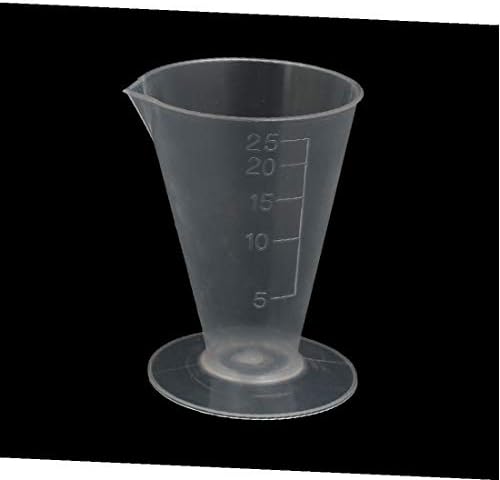 חדש LON0167 5 יחידות 25 מל הוצג מים במעבדה נוזלים נוזלים אמינים לבדיקת יעילות כוס מדידה כוס נקה