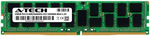 החלפת A-Tech 128GB ל- HP 838087-B21-DDR4 2666MHz PC4-21300 עומס ECC מופחת LRDIMM 288-PIN 8RX4 1.2V-מקל זיכרון שרת יחיד