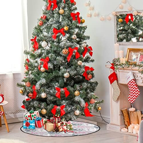 מחצלת עץ חג המולד Visesunny אהבה עץ חתול מעמד מחצלת מגן רצפת סופג עץ עץ מגש מגש לחג ההודיה עונתי ליל כל הקדושים
