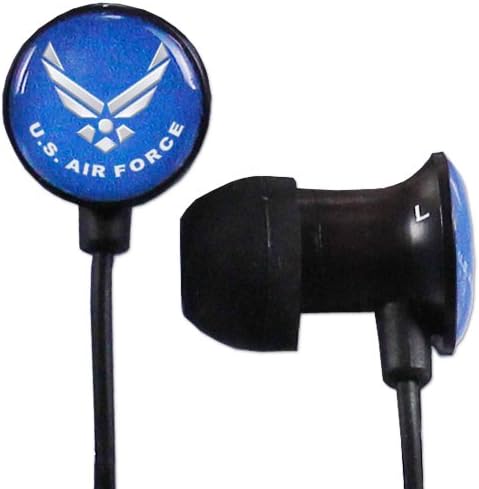 Audiospice US חיל האוויר האוזניים חרוך עם Budbag - אריזה קמעונאית - שחור