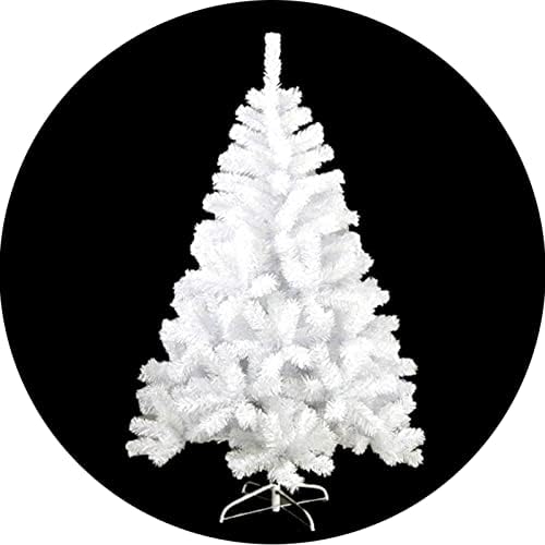 עץ חג המולד של LJfli סימולציה לבנה PVC קישוט לחג המולד עץ קישוטי עץ חג המולד מלאכותי לבית