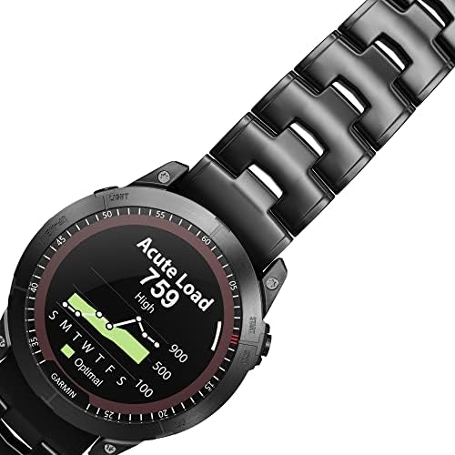 Blaubeck Titanium Worted 26 ממ להקת שעון - תואם ללהקת השעונים של Garmin Watchs Smartwatches fenix 6x/6x Pro/5x/5x Plus/3/3