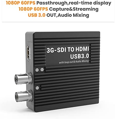 Lk ling.ka lcc382 3g-sdi לממיר HDMI 1080p60 SDI ל- USB3.0 כרטיס לכידת עם לולאה אאוט ואודיו ערבוב, SDI ל- UVC