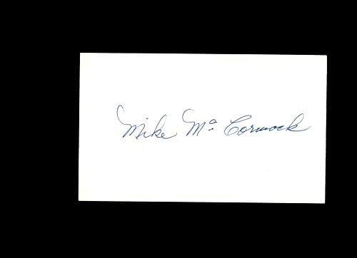 מייק מקורמק חתום 3x5 כרטיס אינדקס חתימה nfl hof קליבלנד בראונס