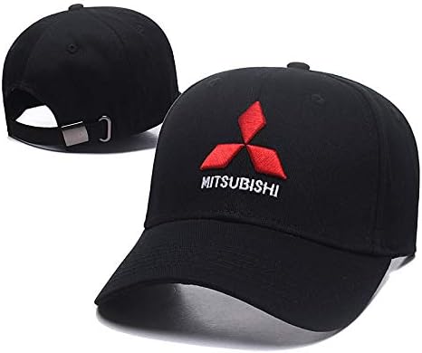 רכב מכירות לוגו רקום מתכוונן בייסבול כובעי עבור גברים ונשים כובע נסיעות כובע מירוץ מנוע כובע כושר מיצובישי