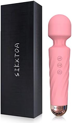 Sikxtoa mini Vibrator, 8 מהירויות 20 דפוסים- G-spot-spot עיסוי שרביט אלחוטי, ממריץ דגדגן, דילדו, צעצועי מין, כף יד נטענת