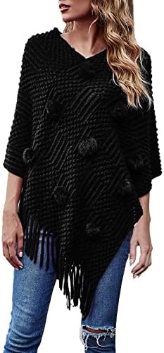 מעילי נשים Xiloccer 2022 נשים אמצע אורך כדורגל שוליים סוודר סוודר אופנה ז'קט סרוג סוודרים גדול