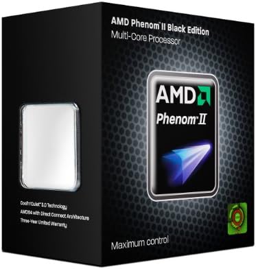 AMD CPU HDZ955FBGMBOX PHENOM II X4 955 מהדורה שחורה 3.2GHZ AM3 125W קמעונאות