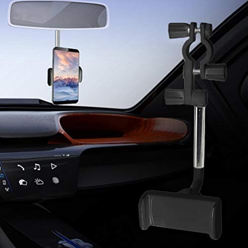 מחזיק טלפון של Mrisata אחורי מראה למכונית לרכב, מחזיק טלפון רכב סיבוב ונשלף 360 מעלות עם מחזיק טלפון אחורי