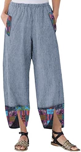 נשים פאלאצו ארוך מכנסיים גבוהה מותן רחב רגל נמתח רופף כושר מזדמן מכנסיים עם כיס