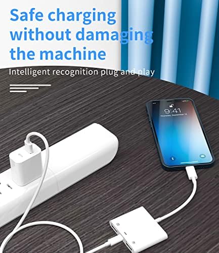 מתאם iPhone מתאם ברק זכר עד USB כפול כבל מטען נשי כבל דונגל זיכרון מצלמה מקל פלאש כונן כונן כונן מקלדת עכבר ממיר טעינה