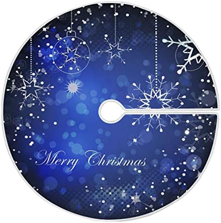חצאית עץ שלג של שלג כחול חג המולד כחול, מחצלת עץ חג המולד חיצונית מקורה לחג המולד לחג המולד של מסיבת חג חג המולד