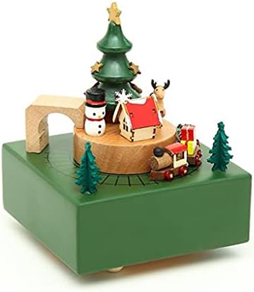 קרוסלת עץ דאובה קופסת מוסיקה לחג המולד מתנה ריהוט לבית קישוטי עץ רטרו קופסת מוסיקה