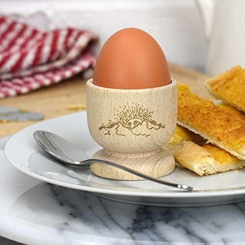 אזידה 'שמש מאחורי הרים' כוס ביצה מעץ