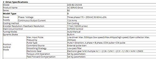 GOWE 2KW AC SERVO SERVO DIST SYSTER 220V 9.55NM 11A 130 ממ עם כבל 3M ECMA-E21320RS+ASD-B2-2023-B