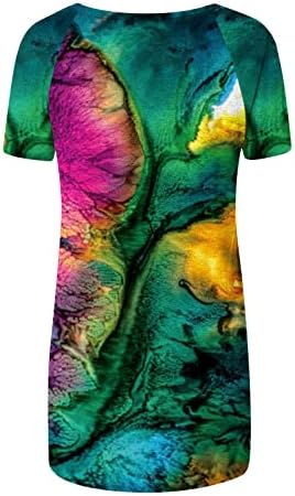 גבעות צוואר צווארון חולצות חולצות שרוול קצר צבע פרפר הדפסת פרפר קיץ סתיו סתיו 2023 ביגוד טרנדי WS