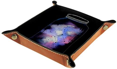 Lyetny Raster צבעי מים אסטרונומיה ענני מארגן מארגן מגש אחסון קופסת מיטה מיטה קאדי שולחן עבודה מגש החלפת מפתח ארנק קופסת מטבעות