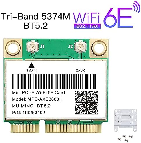 Wifi 6e Half mini pci-e wifi כרטיס רשת 802.11ax AC MPE-AXE3000H 2.4GHz 5GHz 6GHz 5400MBPS כרטיס אלחוטי BT5.2