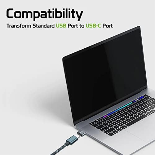USB-C נקבה ל- USB מתאם מהיר זכר התואם למכשירי SMSUNG SM-G9888B/DS עבור מטען, סנכרון, מכשירי OTG כמו מקלדת, עכבר, מיקוד,