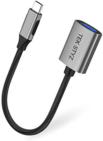 מתאם Tek Styz USB-C USB 3.0 עובד עבור OnePlus 3 OTG Type-C/PD זכר USB 3.0 ממיר נקבה.