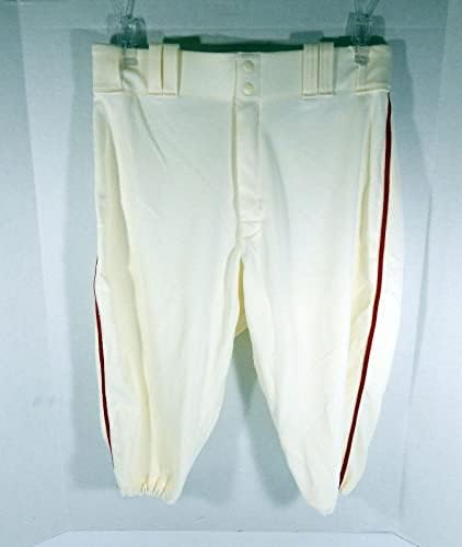 2018 סנט לואיס קרדינלס טומי פאם 28 משחק משמש מכנסי שמנת 34-42-15 DP43195-משחק משמש מכנסי MLB
