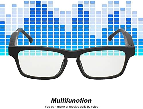 ק1 משקפי שמע חכמים, משקפיים חכמים רב תכליתיים 5.0 קלים לביצוע שיחות טלפון ולהאזנה למוזיקה לחיוג קולי ומענה לשיחות