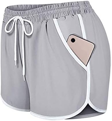 מכנסיים קצרים לנשים לקיץ טרקלין מזדמן נוח בצבע טהור מכנסיים קצרים חוף ים רחבים מותניים גבוהים אימון מכנסיים קצרים