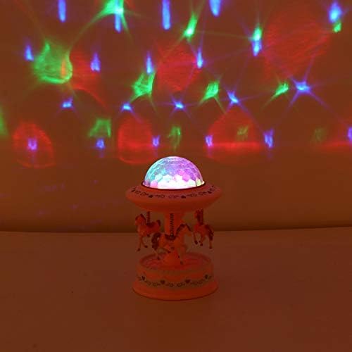 וואקאוטו קופסת מוסיקה של קרוסלה עליזת, מעניין לחג המולד מתנה לתיבת מוסיקה מקרן קופסאות LED אור קופסאות מוזיקה זוהרות