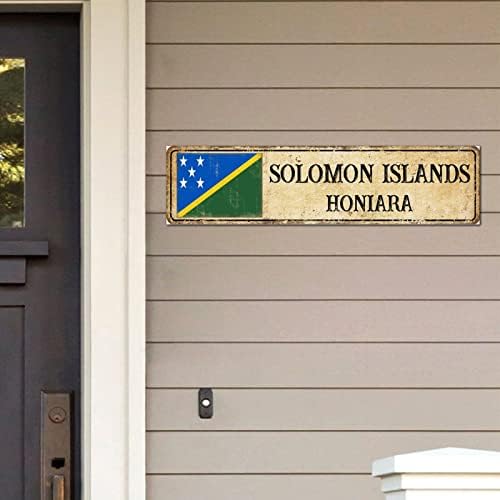 Madcolitote Vintage Solomon IslandShoniarasolomon איי איי רחוב מותאם אישית שלט כפרי כפרי מזכרת קיר עץ קיר קיר תלוי מטבח