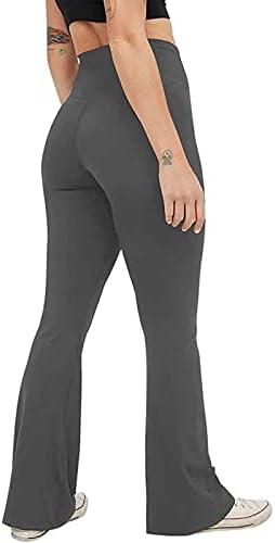 מכנסיים מתרחבים לנשים PXLOCO נ 'מכנסי אימון מזדמנים של מותניים גבוהים עם מכנסי יוגה בכיסים