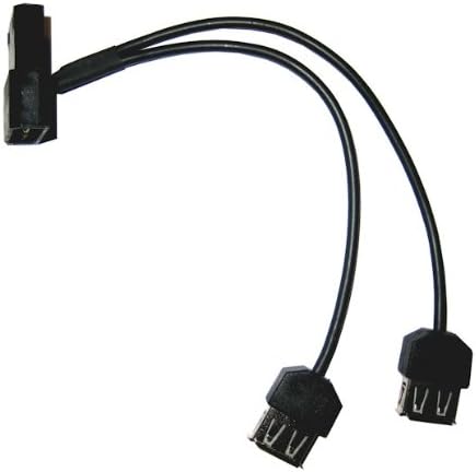 Okgear Coolerguys 4 PIN נקבה וזכרי MOLEX עוברת עד USB כפול USB CONCTER POWER 5V, שחור, 6 אינץ