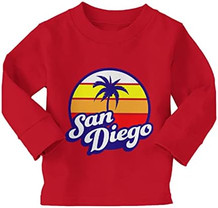 עץ דקל סן דייגו - חולצת טריקו לתינוקות בקליפורניה/פעוטות כותנה