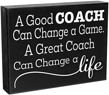 מאמן טוב יכול לשנות משחק, מאמן גדול יכול לשנות חיים שלט עץ, מתנה למאמן, מתנות מאמן ספורט, תוצרת ארה ב
