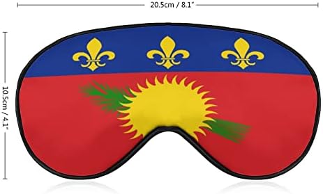 דגל Guadeloupe דגל שינה מסיכת עיניים רכה צל מצחיק צל עיניים כיסוי עיניים מכסה עיניים מסכת שינה לנסיעה